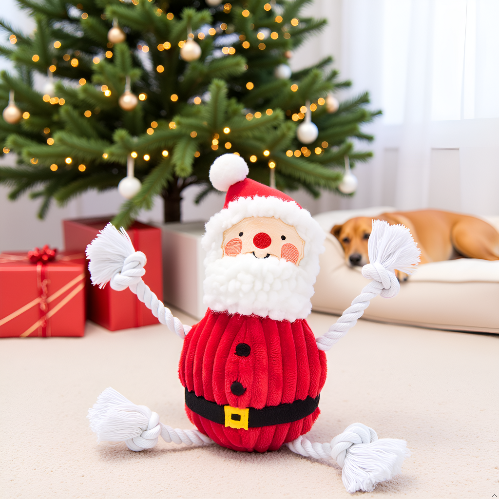The Real Santa Claus Christmas Dog Toy, Pet Holiday Gift